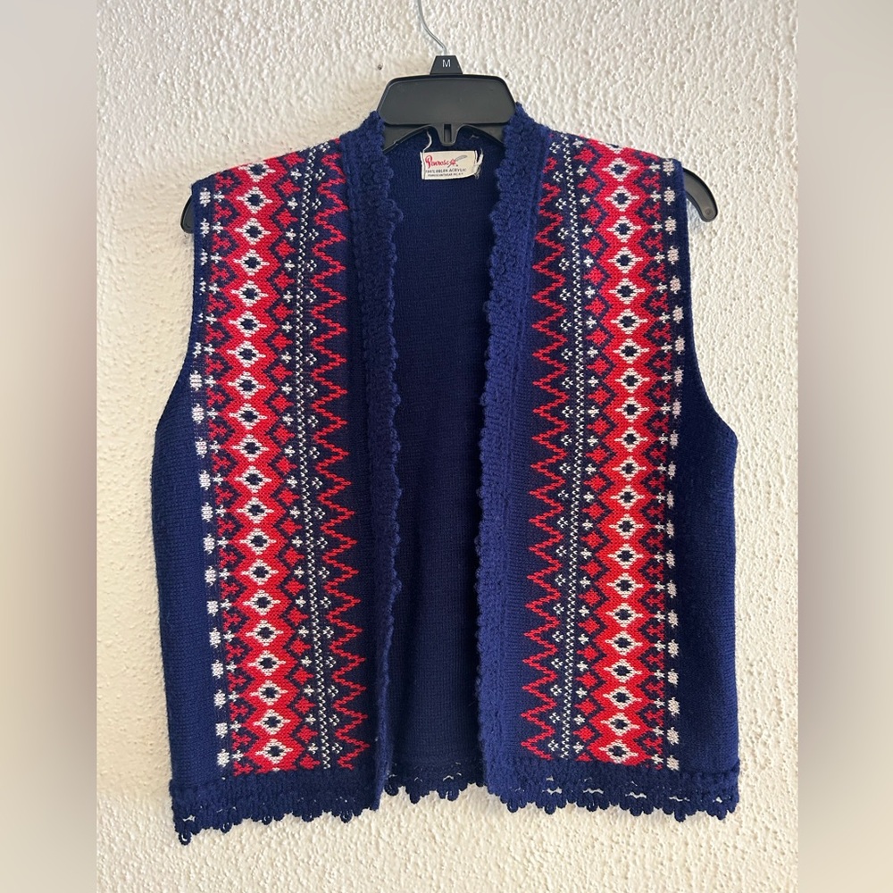 Vintage 70’s Penrose Geometric Sweater Vest